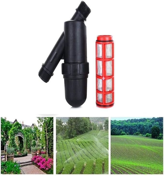 3/4 Inch Screen Irrigation Filter, Stainless Steel Screen Inline Filter, Mesh Conditioning Strainer, Drip IrrigationTank Pool Pump, for Garden Greenhouse Agricultural Drip