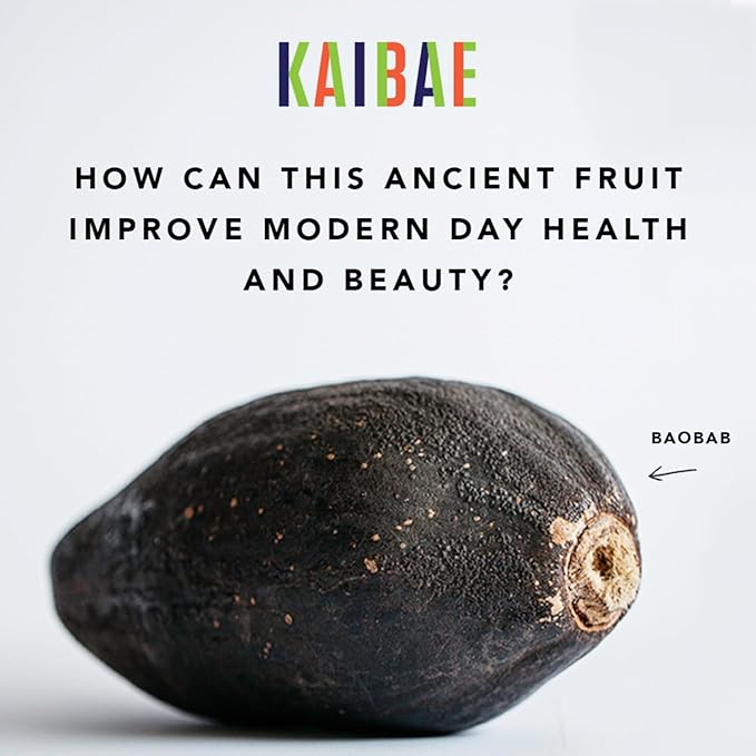 KAIBAE Premium Organic Baobab Powder I Prebiotic Gut Health, Intermittent Fasting, Immunity, Hydration | Vitamin C, Polyphenols, Minerals | Fiber Supplement | 8 oz.