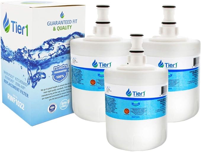Tier1 8171413 Refrigerator Water Filter 3-pk | Replacement for Whirlpool 8171413, Kenmore 9002, EDR8D1, 469002, 8171414, WF286, WSW-4, WFI-NLC200, Fridge Filter