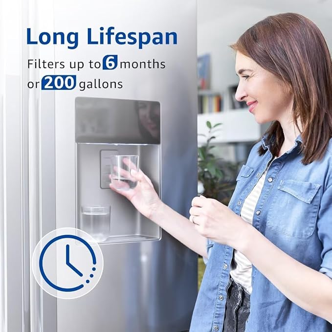 WF3CB Replacement Water Filter, Compatible with Frigidaire WF3CB, Pure Source 3, 706465, 242069601, 242086201, 242017800, WF425, Height 9 inches, Pack of 3