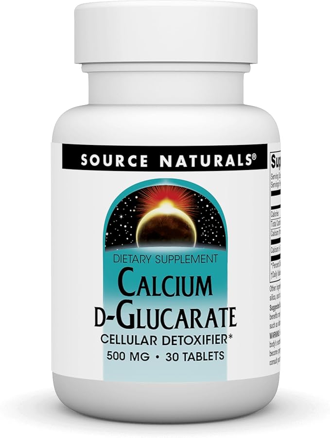 Source Naturals Calcium D-Glucarate 500mg Cellular Detoxifier - 30 Tablets