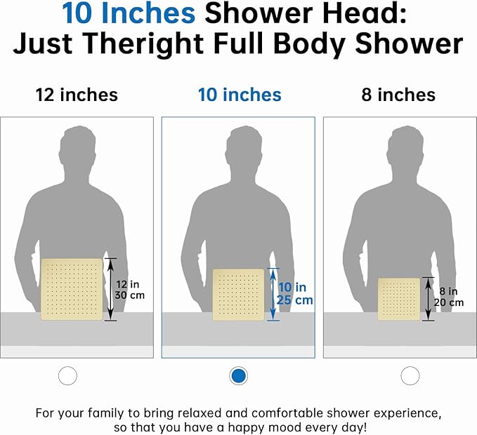 G-Promise All Metal 10 Inches Rainfall Shower Head with Handheld Spray Combo, 3 Settings Diverter, Adjustable Extension Arm with Lock Joints, 71 Inches Stainless Steel Hose (Polished Brass)