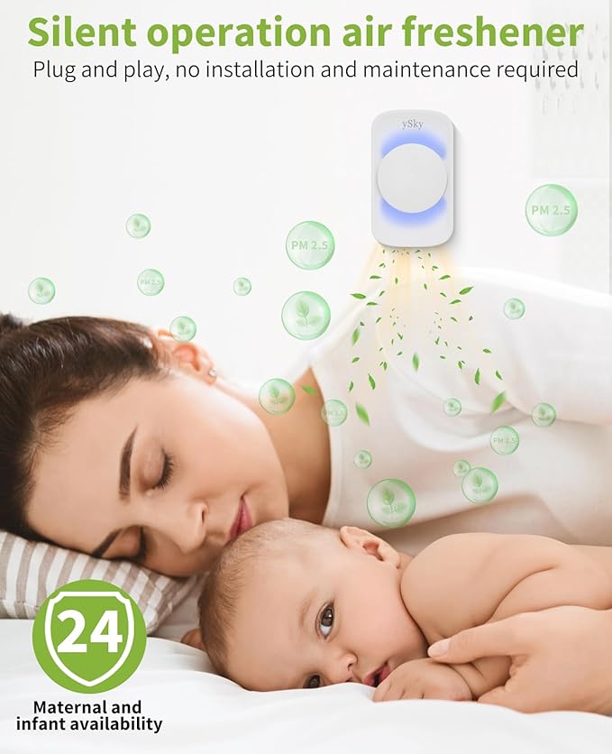 ySky Plug In Air Purifier Ionizers for Home (6 packs), Negative Ion Air purifiers,Quiet Operation Ionizers Air Freshener for home,Bathroom,Bedroom,Portable Air Purifiers for Odor,Mini Air ionizers