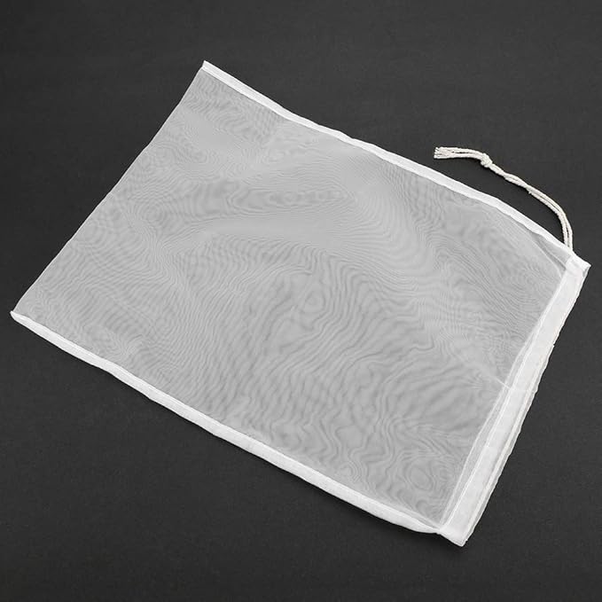 100 Mesh Food Grade Wine Filter Bag Reusable Home Brew Beer Making Extra Fine Extraction Sack Best for Straining Food Nut Milk Brewing Needs(28x45cm)
