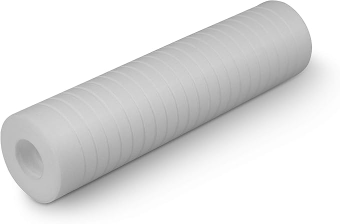 Grooved Sediment Water Filter Cartridge by Ronaqua 10"x 2.5", Four Layers of Filtration, Removes Sand, Dirt, Silt, Rust, made from Polypropylene (6 Pack, 5 Micron)