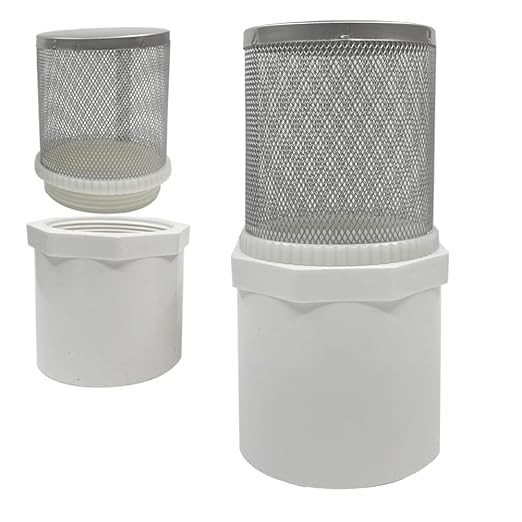 1" Stainless Steel Filter Cover Connected to 1 inch/DN25 PVC Water Pipe, Suction Strainers Used to Remove Debris and Reduce Solid Entry