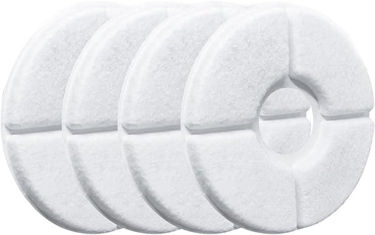 12/16 Pack Cat Water Fountain Filters, Cirfifth Triple Filtration System Pet Cat Fountain Filter Replacement for 84oz/2.5L Automatic Cat Fountain (4 Pack)