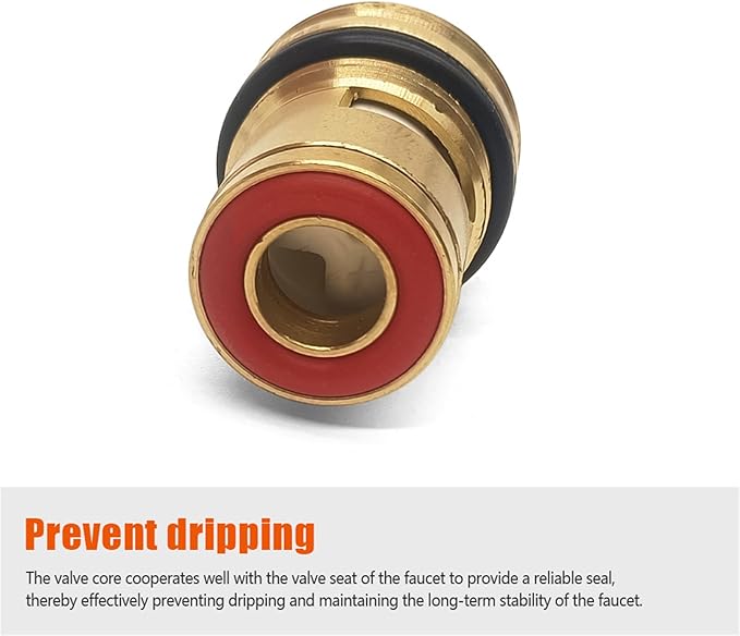 013787-45 Ceramic Cartridge Assembly Compatible with T&S Brass Faucets Pressure 20PSI-125PSI Temperature 40F-140F Hot Ceramic Cartridge Faucet Filter Element Replacement