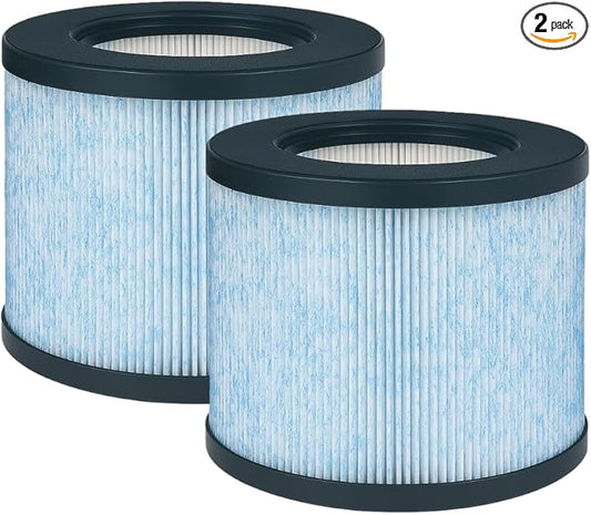 Nispira 3-in-1 True HEPA Filter Replacement Compatible with Miko Air Purifier C102 ibuki MA-01CW, MA-18, Okaysou AirMic4S, 2 Packs