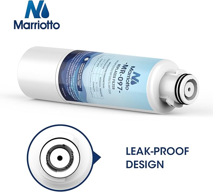 MARRIOTTO MIWF6200 Water Filter Replacement,Compatible with Midea French Door and Side-by-side Refrigerators,Sharp SJWF200,SJG2254FS (2 Pack)