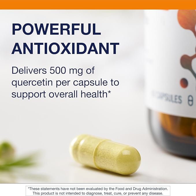 Metagenics Quercetin 500mg Capsule Supplement Helps Promote a Healthy Immune Response and Cardiovascular Function - 60 Capsules