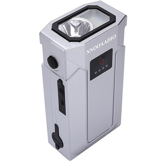 Mini Emergency Water Pump (1000ml/min) Compatible with Membrane Sawyer LifeStraw Personal Water Filter for Hiking, Built-in 2000mAh Power Bank, 3-Speed Adjustable Flashlight & SOS Signal Light, IPX3