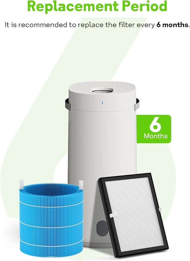 DH3i Replacement Filter Set Compatible with 2-in-1 Purify + Humidify Air Purifier, 3 Packs Particle Filter & 2 Packs Wick Filter