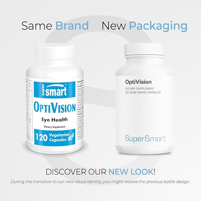 Supersmart - OptiVision (Advanced Formula) - with Bilberry Extract, Black Currant, Lutein, Zeaxanthin, Astaxanthin - Eyes Supplement | Non-GMO & Gluten Free - 120 Vegetarian Capsules