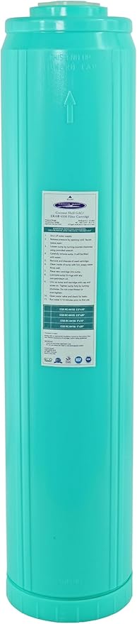 Crystal Quest GAC Coconut Shell Water Filter Cartridge - Reduces Chlorine & Chloramines, Long-Lasting Performance, Durable Construction, Enhanced Filtration for Crystal Quest Systems