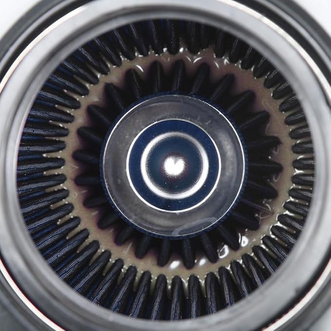 3/3.5/4inch Inlet Cold Air Intake Cone Replacement Performance Washable High Flow Dry Air Filter (BLUE)