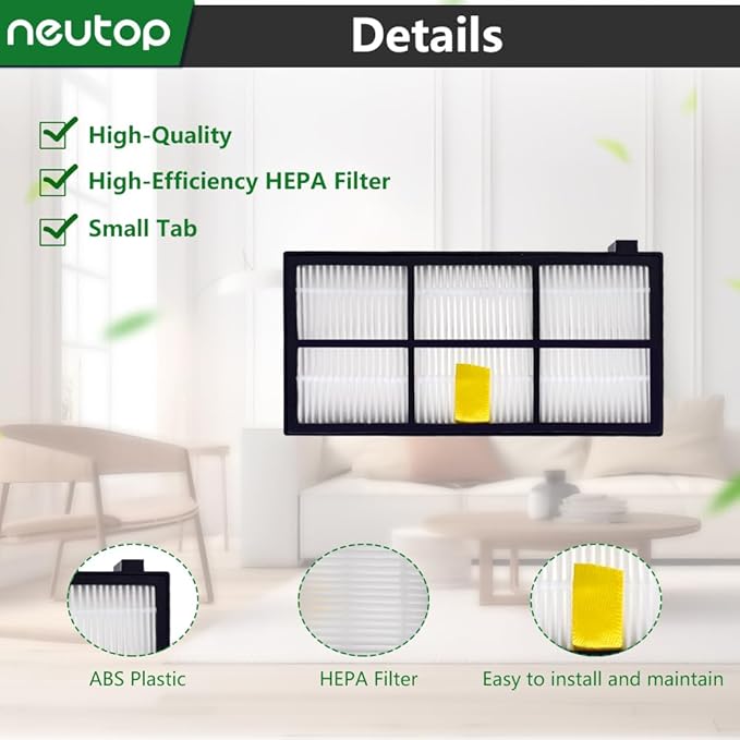 Neutop Replacement Filters Compatible with iRobot Roomba 800 and 900 Series 801 805 850 860 870 877 880 890 891 895 960 961 980 981 985 Robot Vacuums, 9-Pack.