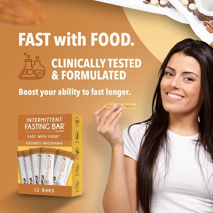 Prolon Fasting Bars | 5g Protein, 7g Fiber | Keto-Friendly, Gluten-Free, Dairy-Free, Plant-Based | Nutrition for Intermittent Fasting | Formulated to Not Break Your Fast | Coconut Macadamia Nut (24 Count)