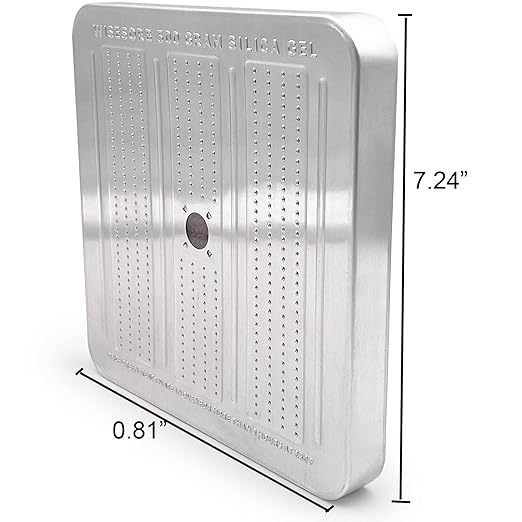 1 Pack 500 Gram Desiccant Canister, Indicating & Rechargeable Gun Safe Dehumidifier, Portable Desiccant Canister, Silica Gel Moisture Absorber for Storage