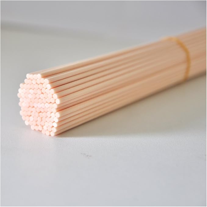 100 Pieces Fiber Reed Diffuser Replacement Refill Sticks (12" x 3mm, Beige)