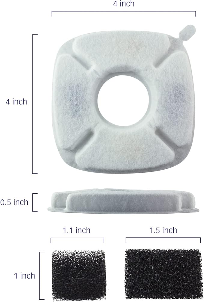 PET STANDARD Water Filters, Compatible with VEKEN® 95oz/2.8L Fountain, Pack of 12