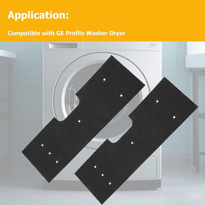WH01X35719 Lint Filter Compatible with GE Washer Dryer Combo Replacement for Hand Washable Reusable Foam Lint Filter PFQ97HSPVDS 8pcs