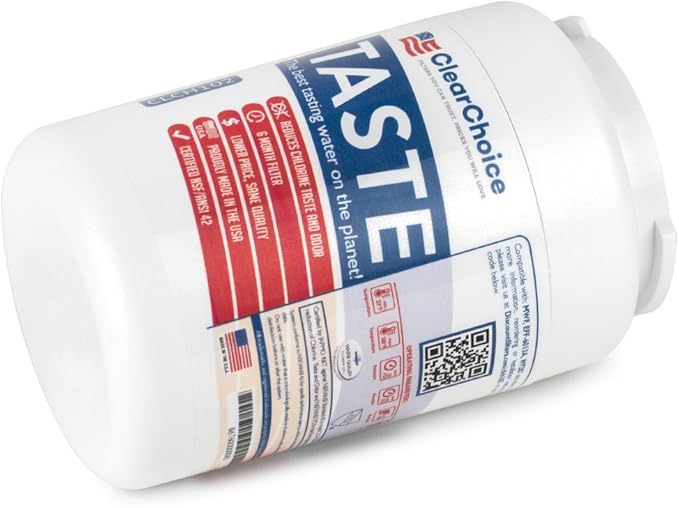 Clear Choice Taste Filter Replacement Compatible for GE MWF Refrigerator Water Filter WF287 EFF-6013A FMG-1 FMG1 Refrigerator Water Filter, NSF/ANSI 42, Box of 3, Made in the USA