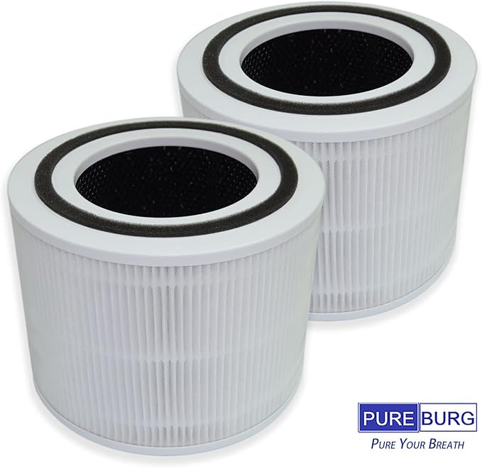 PUREBURG Replacement Filter Compatible with TCL Breeva A1C Air Purifier AR1CS, H13 HEPA and Activated Carbon 2-Pack