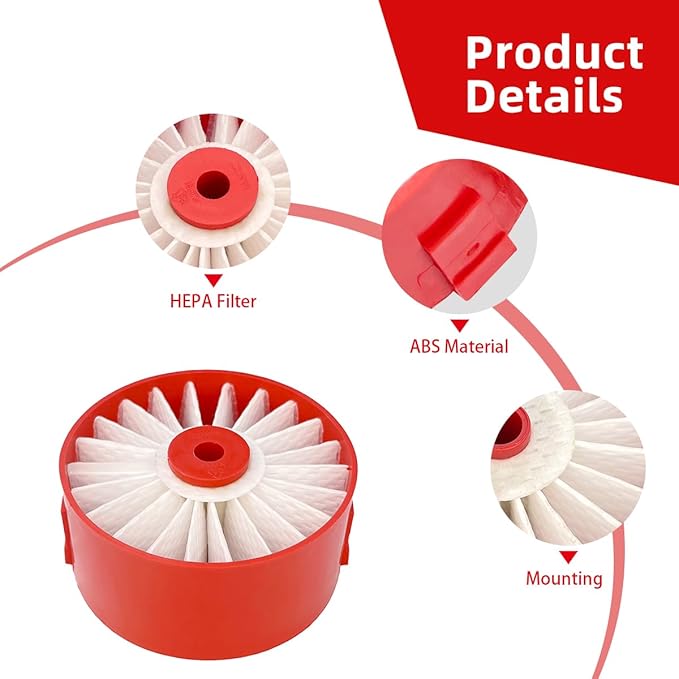 4 Pack N858184 HEPA Filters Replacement Compatible with Craftsman V20 Cordless Stick Vacuum CMCVS001D1, Vacuum Filter Fits for Black Decker BSVF1 BSV2020 BSV2020G BSV2020P Vacuum Cleaner