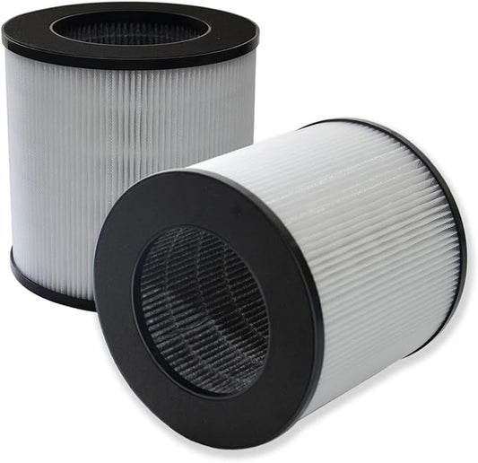 PUREBURG Replacement Filter Compatible with Druiap KJ150 & Cwxwei SY910 KJ150 (AF3001) Air Purifier,2-Pack True HEPA 3-Stage Filtration Activated carbon