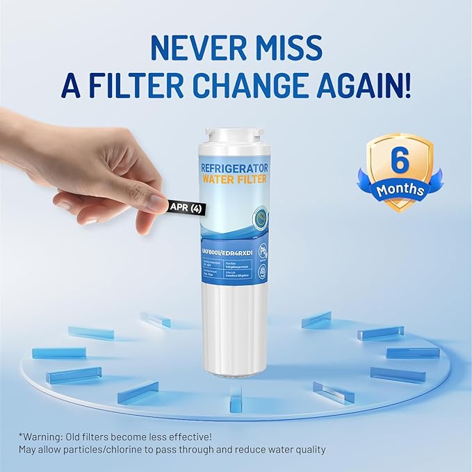 UKF8001 Replacement for whirlpool Filter 4 - Edr4rxd1 Water Filter fit for Filter 4,whr4rxd1,4396395,UKF8001AXX-200,krfc300ess01 wrf555sdfz16 wrx735sdhz00, wrx735sdhz02,Hdx Fmm-2 |2pack| Zypxsyxgb
