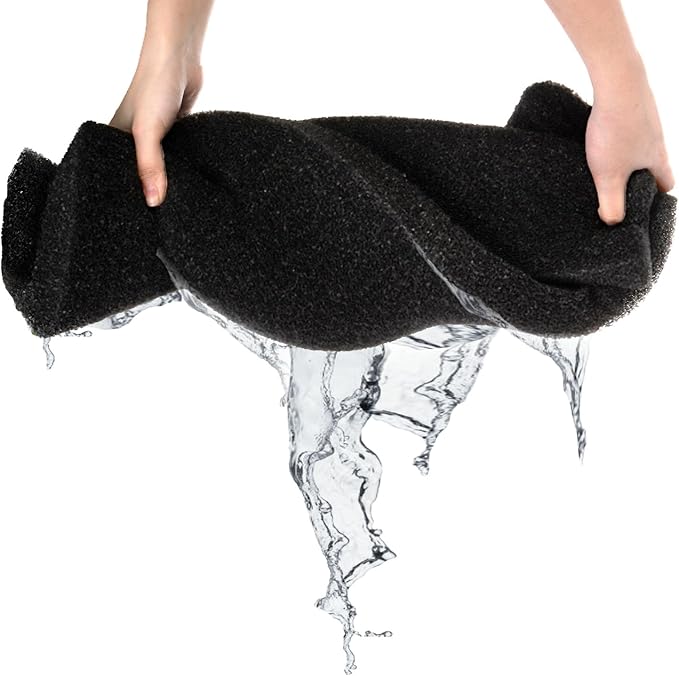 2 Pack Aquarium Sponge Filter Pad, Bio Filter Media Pad, 19.6" x 19.6"x 1.6" Cut-to-Size Open Cell Foam Sheet Replacement Foam Cover for Fish Tank Filter, 30 PPI