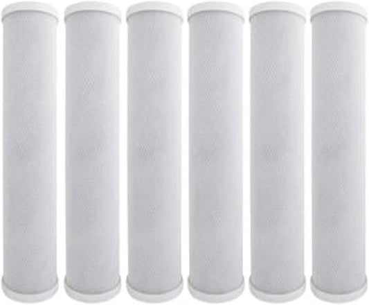CFS – 6 Pack Carbon Block Water Filter Cartridges Compatible with Watts WCBCS975RV Models – Removes Bad Taste and Odor – Whole House Replacement Filter Cartridge – White