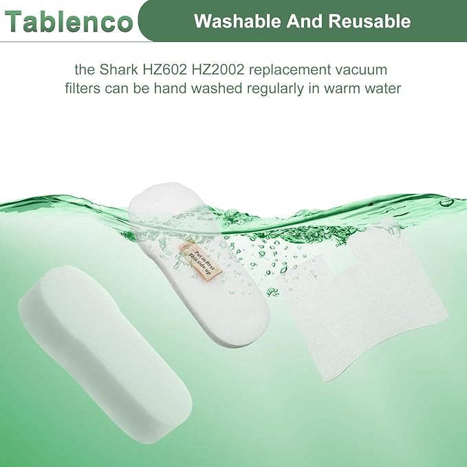 for Shark HZ602 Filter Replacement Ultralight Pet Pro Corded Stick Vacuum and HZ2002 Vertex DuoClean PowerFins fit HZ2000 HZ251 HZ250 HH200 HH202 XFFKHZ2000 XPMFHZ2000 6 Foam Felt 6 Kit