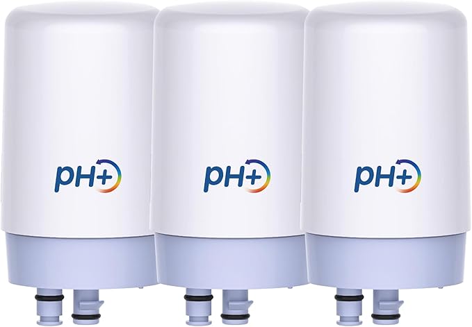 AQUA CREST Alkaline Faucet Water Filter, Replacement for Brita® Filter, Increase PH, Brita® Filter Replacement, 36311 On Tap Water Filtration System, FR-200, FF-100, 3 Packs