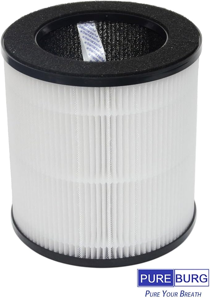 PUREBURG Replacement Filter Compatible with Tailulu AP100 Air Purifiers,3-Pack H13 True HEPA Activated Carbon 3-Stage Filtration Air Clean Dust VOCs