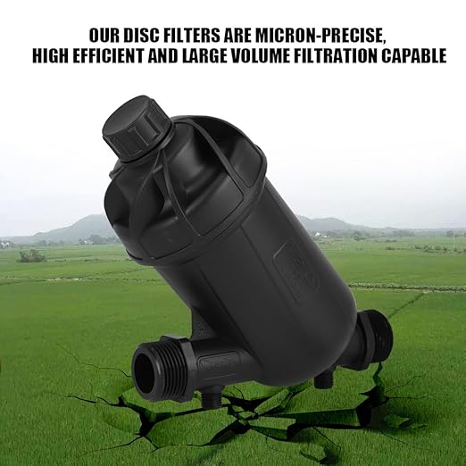 DEWIN Drip Irrigation Filter - 1'' Water Filter Disc Filter, 120 Mesh 130 Micron Level Drip Irrigation Accessory for Agriculture Garden Lawn Watering