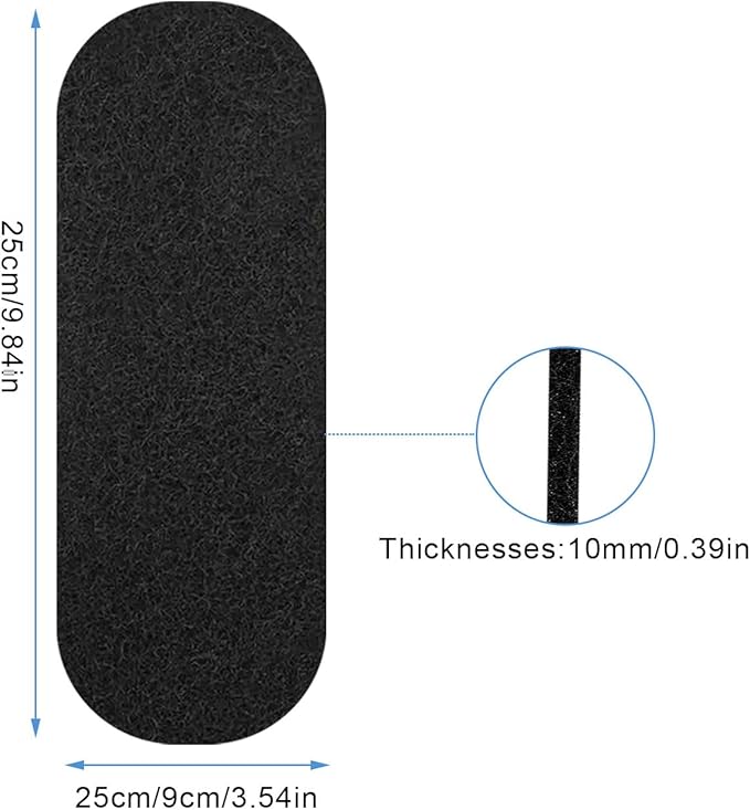 Ceiling Fan Filter, 5-Pack Ceiling Fan Filters for Blades, Ceiling Fan Air Purifier Pads, Coconut Carbon Universal Air Filter, Ceiling Fan Blade Filters for Common Household Contaminants(10*3.5*0.4”)