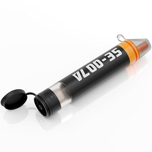 Personal Straw Water Filter to purify Water, Emergency Water Straws Portable Gear for Hiking, Camping, Travel, Fishing, Outing and Emergency Preparedness （1 Water Filter）