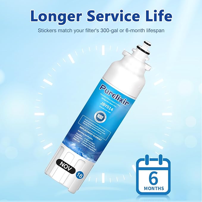 3 Pack ADQ73613401 Compatible with LG LT800P, LT800PC, ADQ736134, ADQ73613402, LSXS26326S, LSXS26366S, LMXS30776S, LSXS26366D, LMXC23746S, 46-9490, Refrigerator Water Filter Replacement