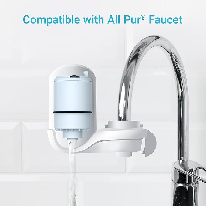 [Alkaline] 6 Pack Faucet Filter Replacement for All PUR®Plus, PUR® Water Filter Replacement, Pur® Filter Replacement RF-9999®, 1800-Gallon Long Lifespan, AQUA CREST
