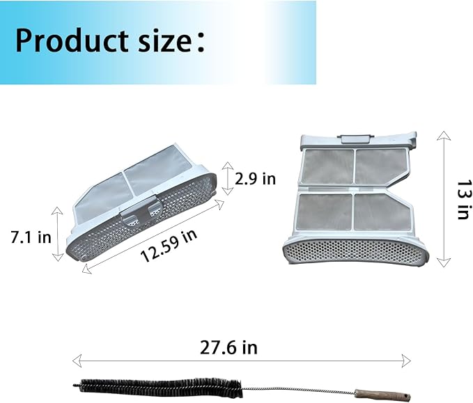 00752387 00753637 Clothes Dryer Lint Screen Filter Fluff Replacement Compatible with Bosch Dryer Replaces 753637 AP5984732 PS11724770 4454424
