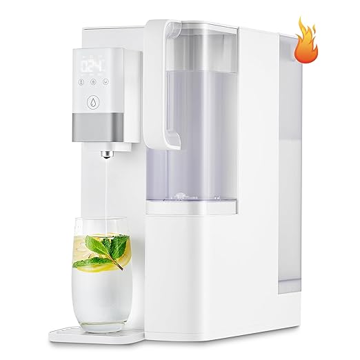 CO-Z Countertop Reverse Osmosis Water Filter, 5-Stage RO Water Filtration System, Portable Water Purifier Dispenser with 5 Temp 3 Preset Volume Options, 4:1 Pure to Drain, NSF/ANSI 58, No Installation