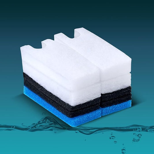 Hang on Back Aquarium Filter for 20-40 Gallon Fish Tank or Turtle Tank(180GPH),Ultra-Quiet Multi Stage Filtration Fish Tank Filters,Low Water Level Turtle Tank (Replacement Filter Cartridges)