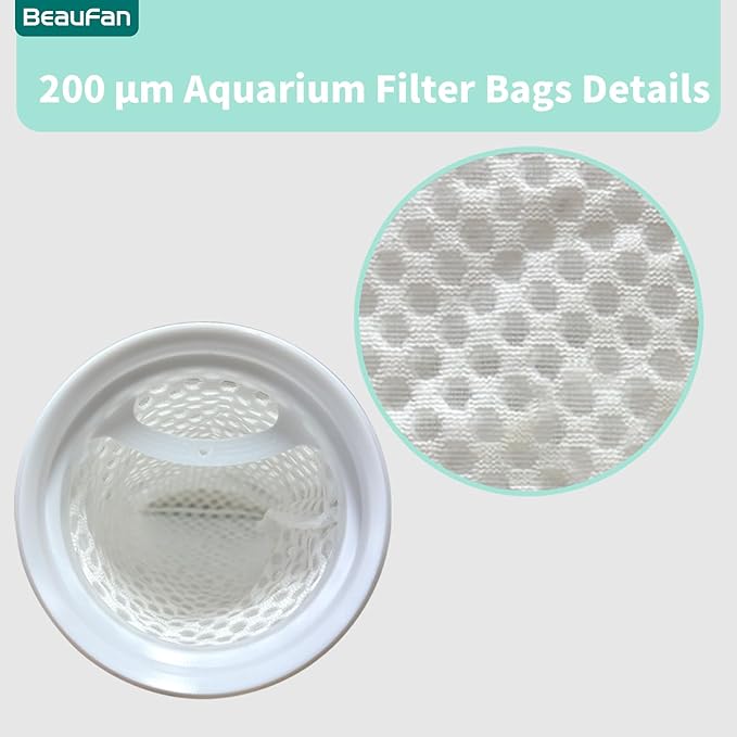 20 Pack 4 Inch 150 Micron Honeycomb Filter Socks for Fish Tank, Aquarium Filter Sock 3D Honeycomb Design Filter Sock, Compatible with Waterbox Marine X 60.2, 90.3, and 110.4.