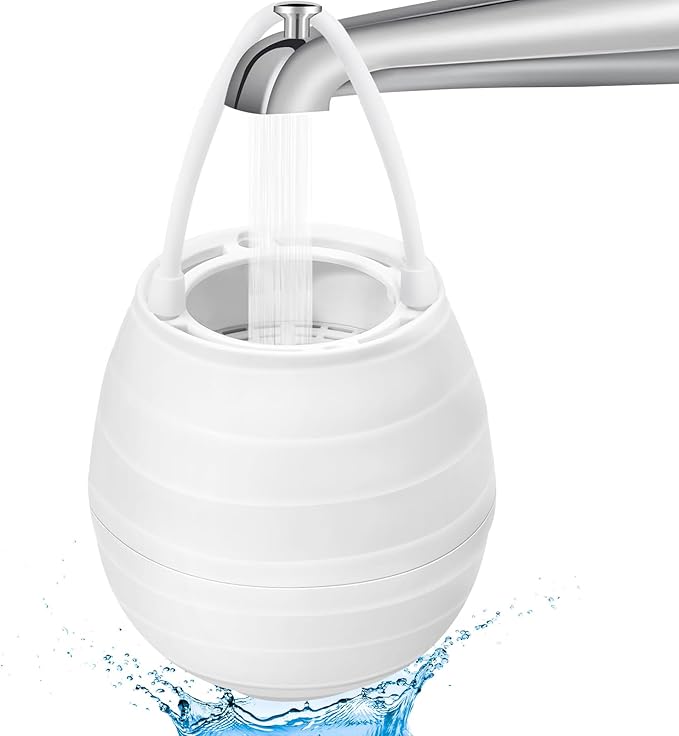 Bath Filter for Tub,Bath Water Filter for Softer Hair&Skin, 10 Stage Filtration bathtub water filter 5,000 Gallons upgraded, 6 Dimensional effect，BPA Free Easy to Install for Home, Hotels&Spa（White）