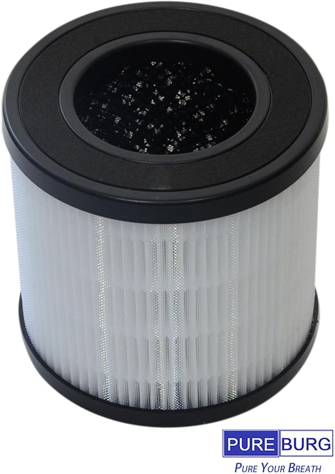 PUREBURG Replacement Filters Compatible with Purivortex AC201B & FULMINARE PU-P05 Air Purifiers,4-Pack H13 True HEPA 3-Stage Filtration Activated Carbon Air Clean