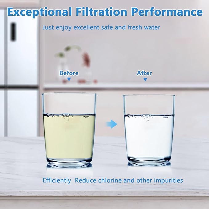 EPTWFU01 Refrigerator Water Filter Compatible with RWF5800A, EPTWFU01, EWF02, Pure Source Ultra II, Pure Source Ultra 2, 012505454226, 4562222, 6 Month / 300 Gallon，3 Pack