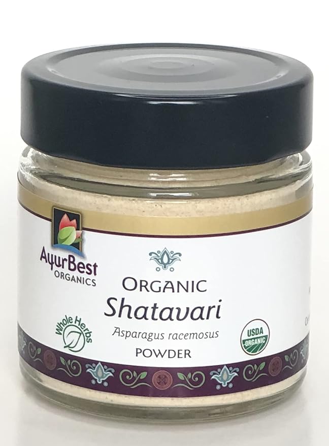 Ayurbest Organics Organic Shatavari Powder, (Asparagus racemosus), 100% USDA Organic, Kosher, Ayurvedic Herbs & Spices