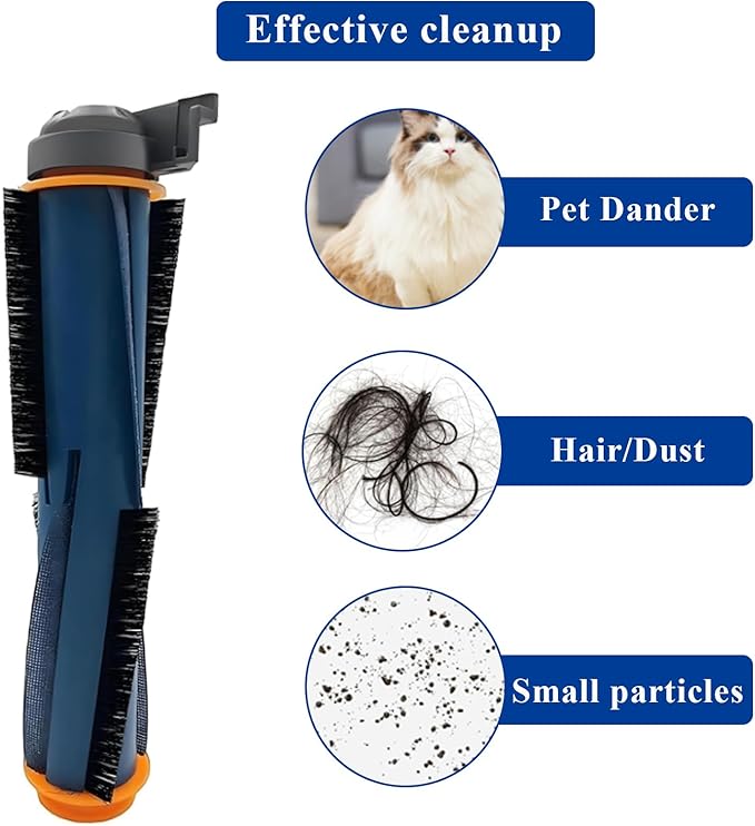 Vacuum Replacement Parts Accessories Kit Compatible With Shark RV2310AE Matrix Robot Vacuum Cleaner, 1 Main Brush, 2 HEPA Filters, 6 Side Brushes, 1 Cleaning Brush 10 Pack